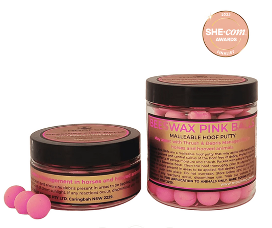 BEESWAX PINK BALLS - HOOF PUTTY FOR THRUSH MANAGEMENT