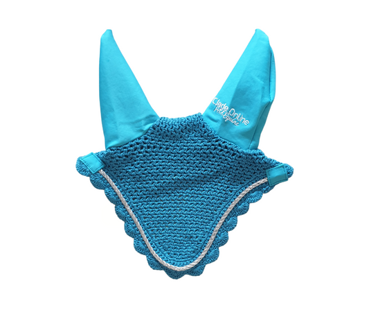 Premium Cotton Ear Bonnet - Blue.