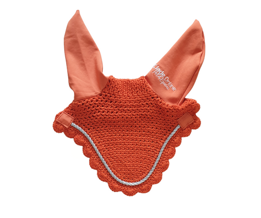 Orange Premium Cotton Ear Bonnet.
