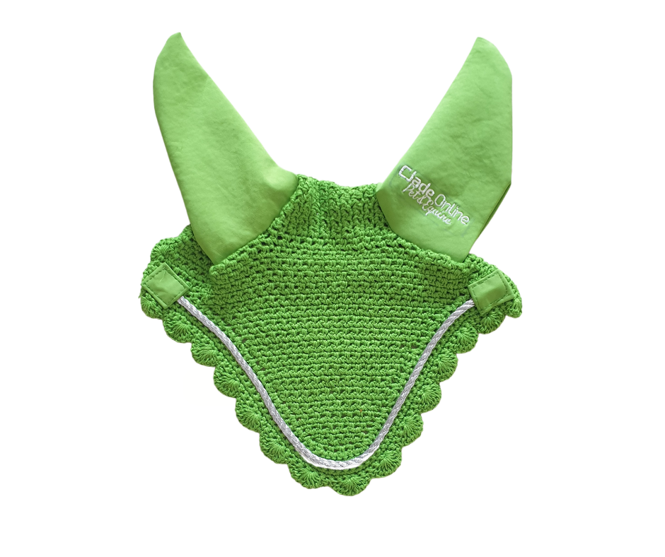 Lime Premium Cotton Ear Bonnet.