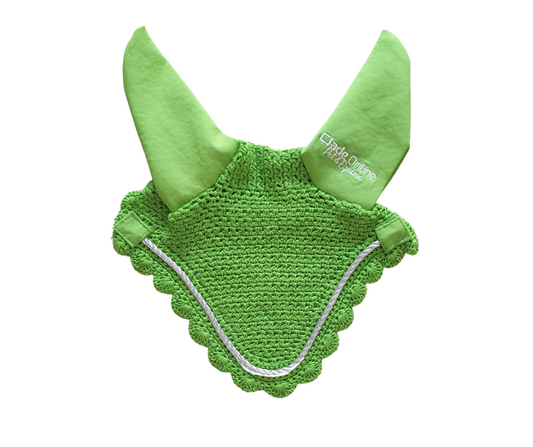 Lime Premium Cotton Ear Bonnet.